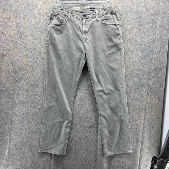 Adriano Goldschmied Jeans Men 36 Gray Chino Flat Front The Graduate Tailored - Picture 1 of 13